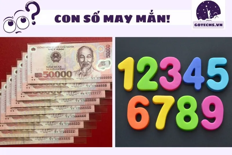 Con số may mắn liên quan đến nằm mơ thấy tiền 50 nghìn